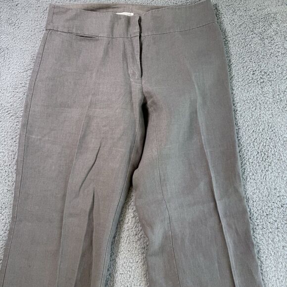 Eileen Fisher Pants Women S Grey Linen Wide Leg Casual Summer Casual - Picture 2 of 11